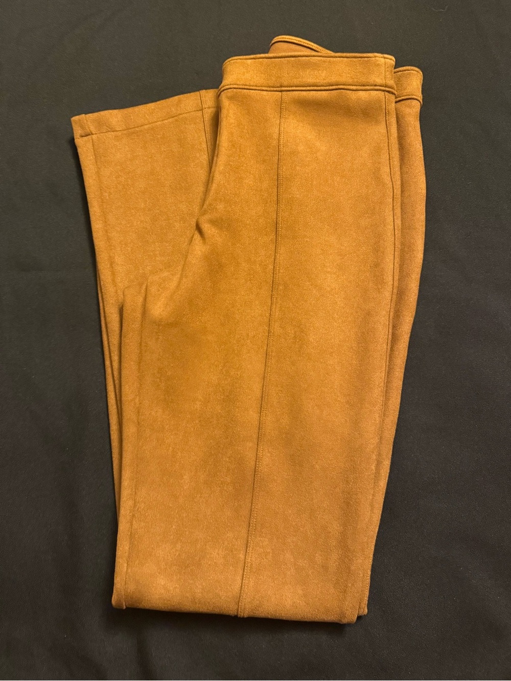 Spanx Women's Tan Suede Flare Pants